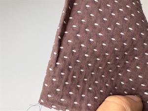 Vævet bomuld - med japansk inspirerede sting i nougat 