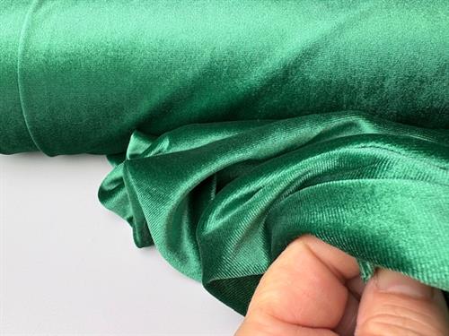 Velour - grøn og med meget stræk 