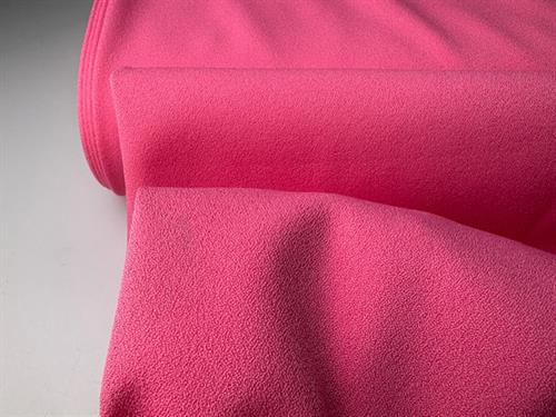 Fastvævet polyester - pink med lidt stræk, crepet