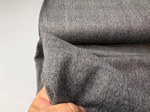 Vævet - bengalin lignende med stræk, grå med diskrete tern