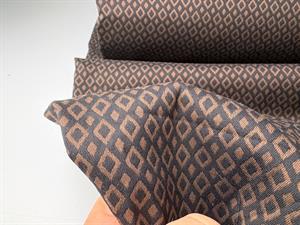 Vævet - bengalin lignende med stræk, sort med brunt mønster