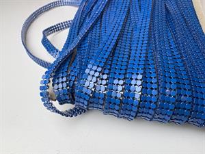 Similibånd - Blank kobolt blå limegrøn med nitter, til påstrygning