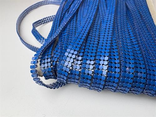 Similibånd - Blank kobolt blå limegrøn med nitter, til påstrygning