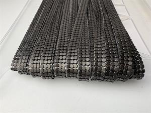 Similibånd - mat sort med nitter