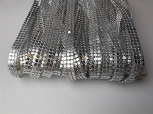 Similibånd - sølv med nitter, til påstrygning