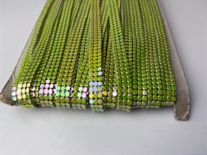 Similibånd - metallic limegrøn med nitter
