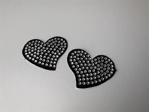 Besætning som foto - simili hjerte, 2 stk