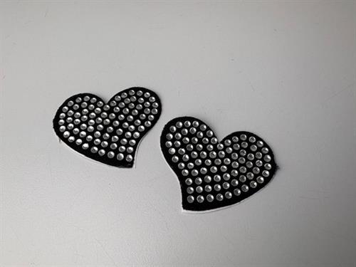 Besætning som foto - simili hjerte, 2 stk