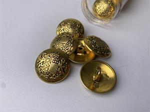 Metalknap - royalt look og antik guld, 23 mm