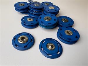 Tryklås - lækker trykknap til påsyning, koboltblå og 30 mm