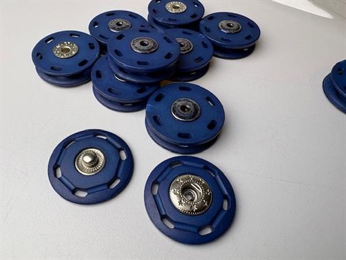 Tryklås - lækker trykknap til påsyning, marineblå og 30 mm