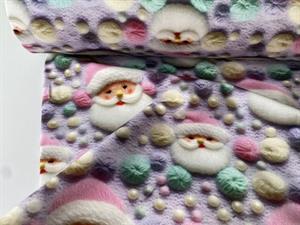 Bomuldsjersey - pastel Santa Claus, gots