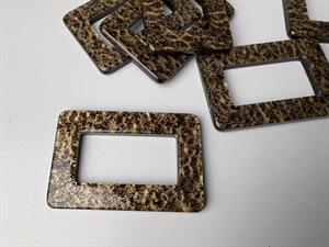 Spænde - firkantet og glitter marmoreret