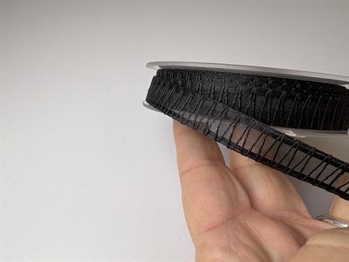 Bånd - sort, hel rulle med 20 meter 