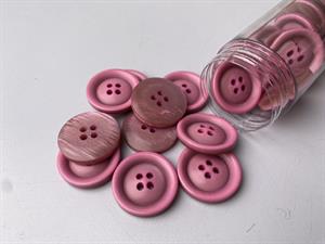 Knap - lys pink, 22 mm