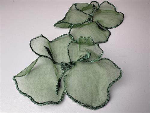 Organza blomst - fin og let, grøn