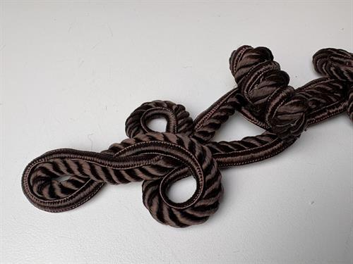 Kinesisk knap - knude knap, brun