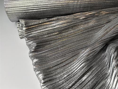 Glimmerjersey - plisseret og flot sølv