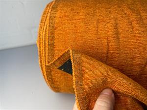 Møbelstof - lækker struktur i varm orange