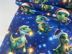 Bomuldsjersey - cute dinosaurs, gots