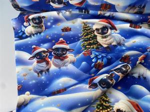 Bomuldsjersey - søde får i snevejr, gots