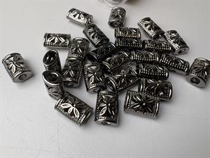 Endestopper - filigran i gunmetal 15 x 10 mm