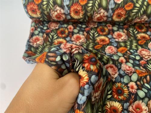 Viscosejersey - autumn flowers