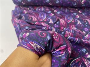 Viscosejersey - purple paisley
