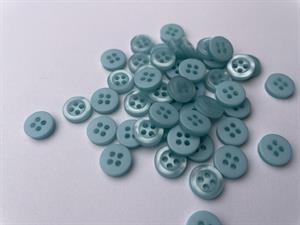 Skjorteknap - klassisk, blank og mint, 10 mm