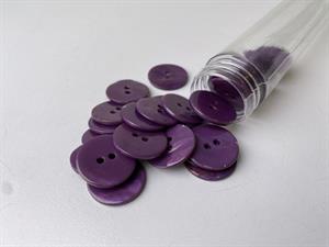 Poleret perlemorsknap - lilla og blank, 20 mm