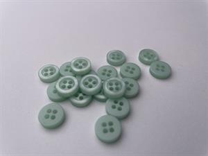 Skjorteknap - klassisk, blank og sart mint, 10 mm