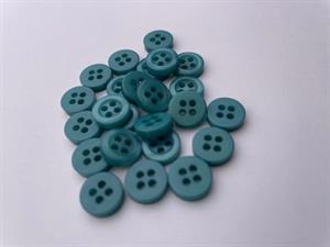 Skjorteknap - klassisk, blank og mørk mint, 10 mm