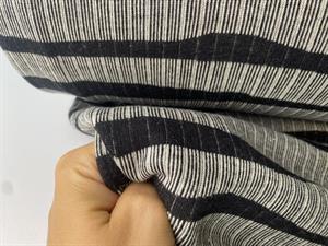 Tyk speciel bomuldsjersey - lækker drop needle med striber