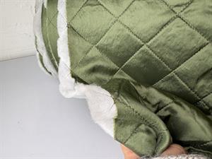 Fastvævet quiltet foer stof - lækker armygrøn