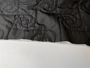 Fastvævet quiltet foer stof - dyb sort