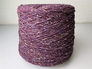 Garn silke/ uld - hel cone som foto, lilla