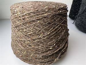 Garn 100% uld - hel cone som foto, brun