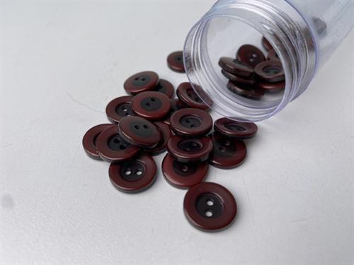 Knap -  burgundy med tyk kant, 12 mm