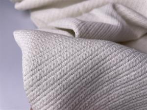 Jacquardstrik - offwhite med flot glimmer