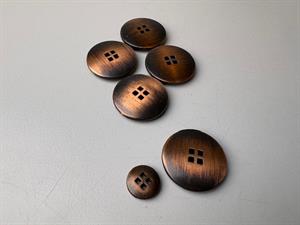 Metal knap - flot antik bronze ca. 20 mm