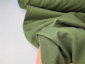 Bomuldsjersey - fintrådet, mørk army grøn