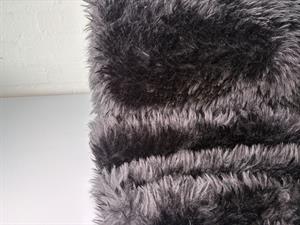 Fake fur - superblød, langhåret og sort 