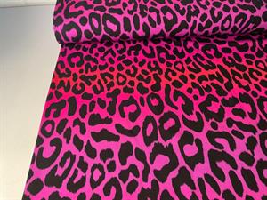 French terry - leopard print i pink