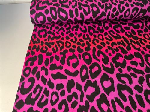French terry - leopard print i pink