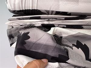 Viscosejersey - grå sort toner i skygge tryk 