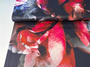 Bomuldssatin - flotte større blomster