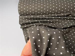 Viscosejersey - små prikker på nougatfarvet bund