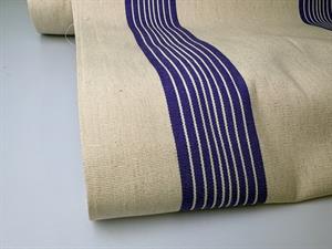 Strofinaccio - viskestykke stof, hørblanding med lilla kantstribe