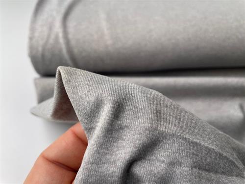 Viscosejersey - flot klassisk grå og med polyester