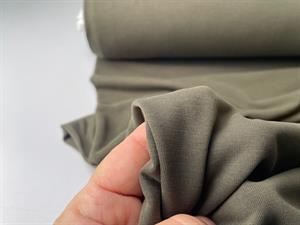 Viscosejersey med modal - flot armygrøn med peach skin overflade